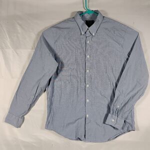 Abercrombie And Fitch Long Sleeve Dress Shirt Mens XL Blue Check Button Down